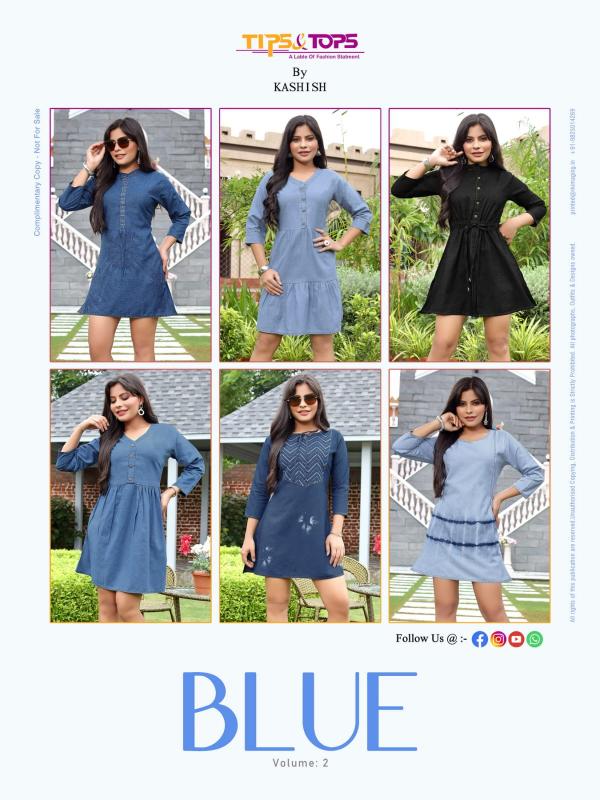 Tips And Tops Blue Vol 2 Fancy Denim Kurti Collection